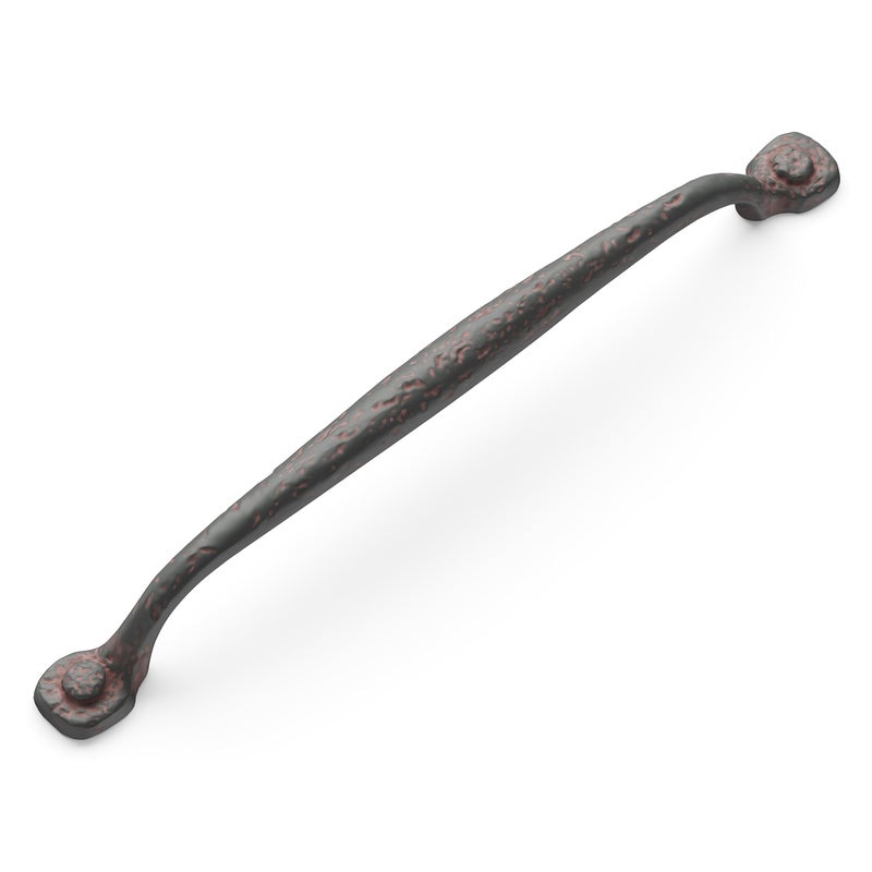 Hickory Hardware 1 Pack Solid Core Kitchen Cabinet Pulls, Luxury Cabinet Handles, Hardware for Doors & Dresser Drawers, 8-13/16 Inch (224mm) Hole Center, Rustic Iron, Refined Rustic Collection - Image 2